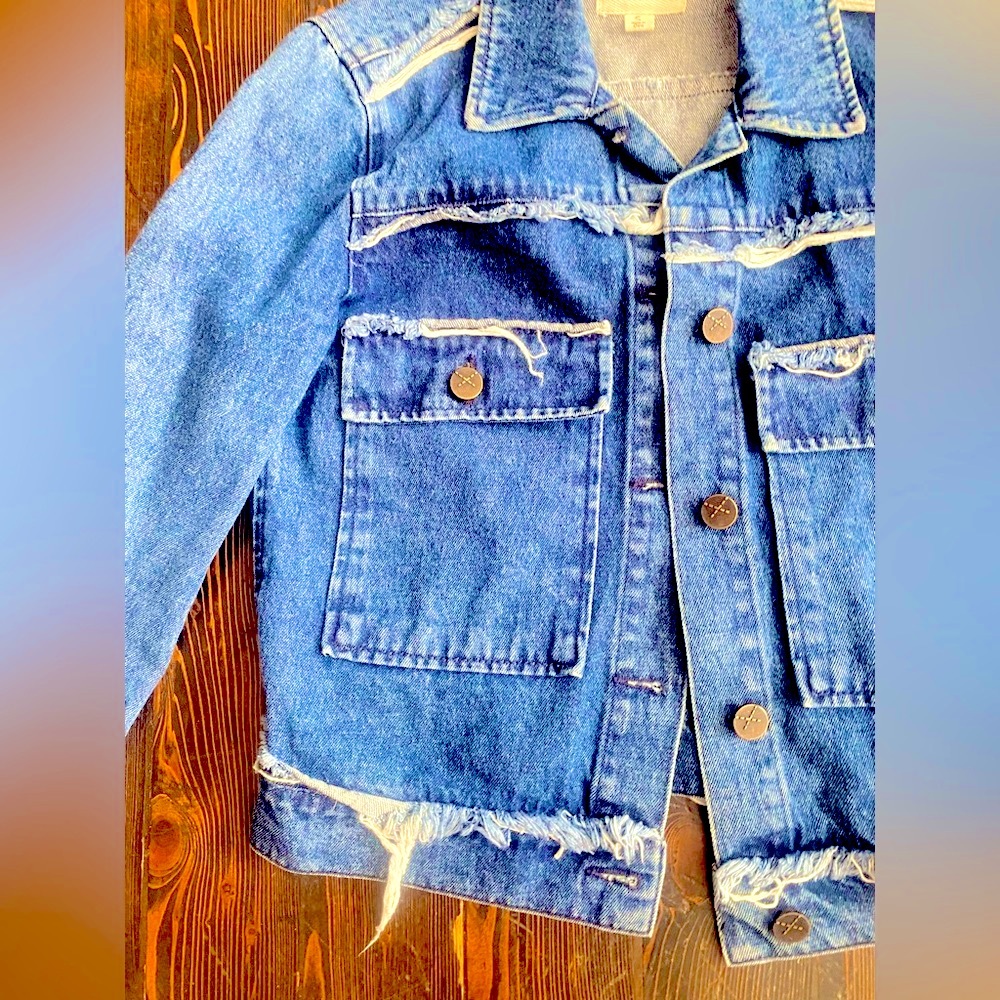 Unpublished Distressed Blue Denim Jacket